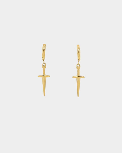 NXS Dagger Earrings Gold