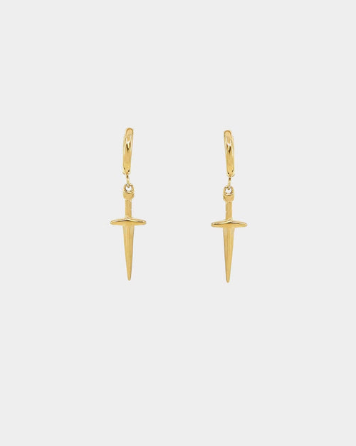 NXS Dagger Earrings Gold