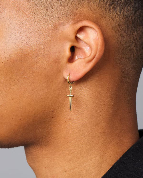 NXS Dagger Earrings Gold