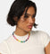 Guess Mainline Women's 17" Rainbow & Crystals Yellow Gold Necklace Multi