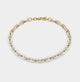 Guess Mainline Women's 17" White & Crystals Yellow Gold Necklace White