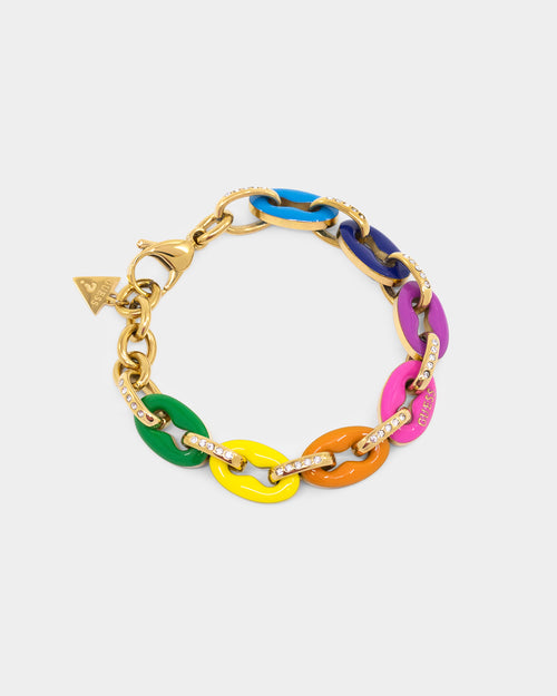 Guess Mainline Women's Rainbow & Crystals Bracelet Multi