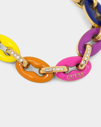 Guess Mainline Women's Rainbow & Crystals Bracelet Multi