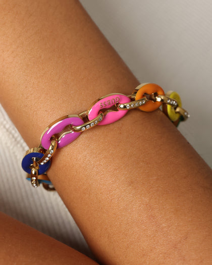 Guess Mainline Women's Rainbow & Crystals Bracelet Multi