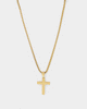 NXS Textured Cross Pendant gold