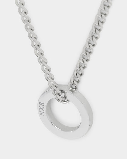 NXS Acta Non Verba Ring Pendant White Gold