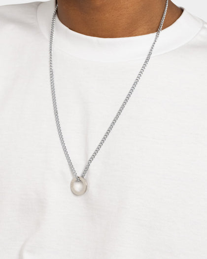 NXS Acta Non Verba Ring Pendant White Gold