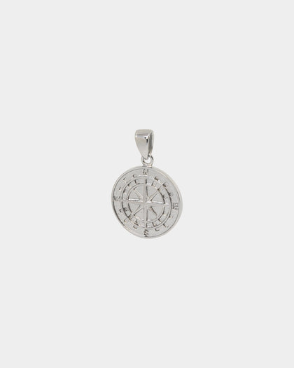 NXS Compass Pendant White Gold
