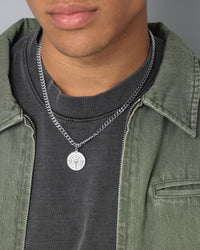 NXS Compass Pendant White Gold
