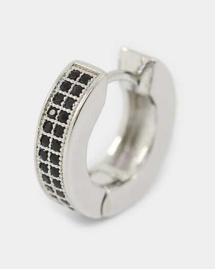 NXS Chilli Hoop Earring Iced Black