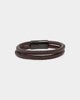 NXS Dyad Leather Bracelet Brown