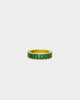 NXS Baguette Ring Gold/Green