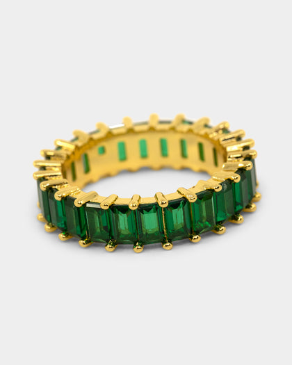 NXS Baguette Ring Gold/Green