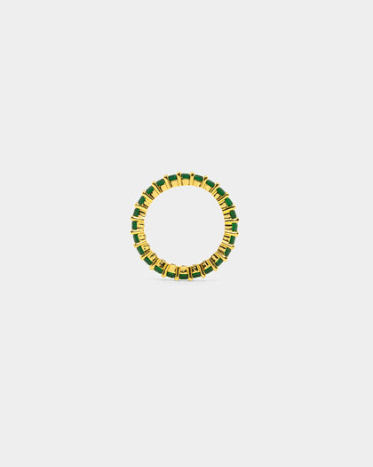 NXS Baguette Ring Gold/Green