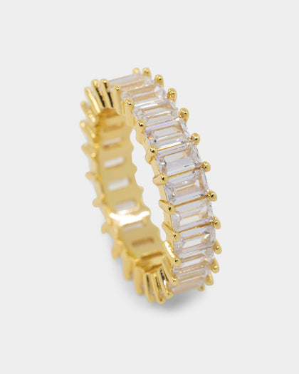 NXS Baguette Ring Iced Gold