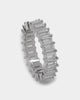NXS Baguette Ring Iced White Gold