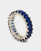 NXS Baguette Ring White Gold/Blue