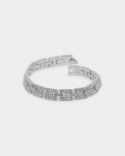 NXS Iced Razor Bracelet Iced White Gold