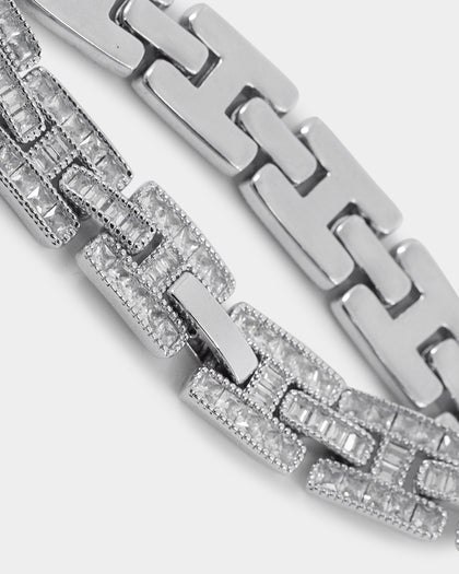 NXS Iced Razor Bracelet Iced White Gold