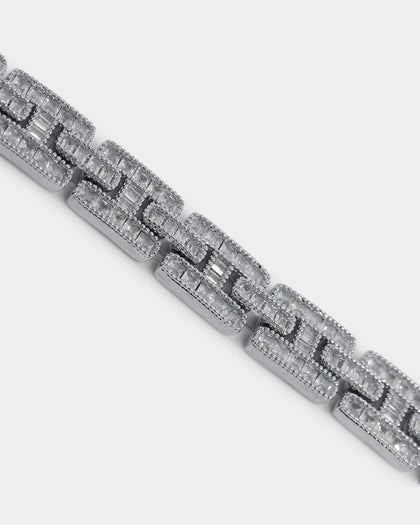 NXS Iced Razor Bracelet Iced White Gold