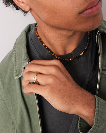 NXS Twisted Tungsten Ring Gold/Tungsten