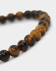 NXS Tiger Eye Bracelet Steel/Brown