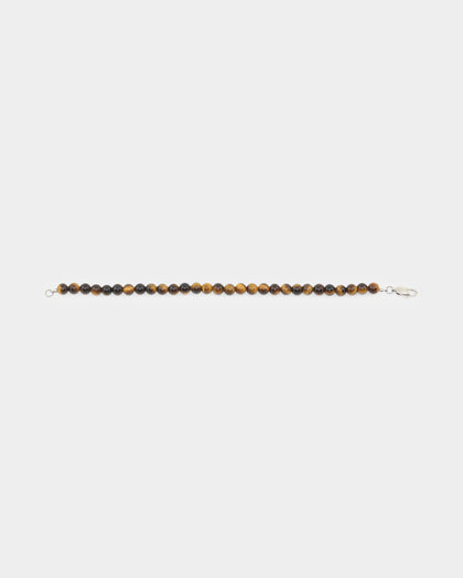 NXS Tiger Eye Bracelet Steel/Brown