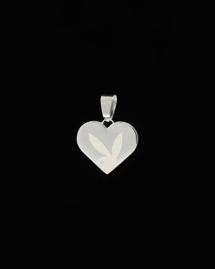 Playboy By House Of Auric Playboy Heart Pendant Sterling Silver