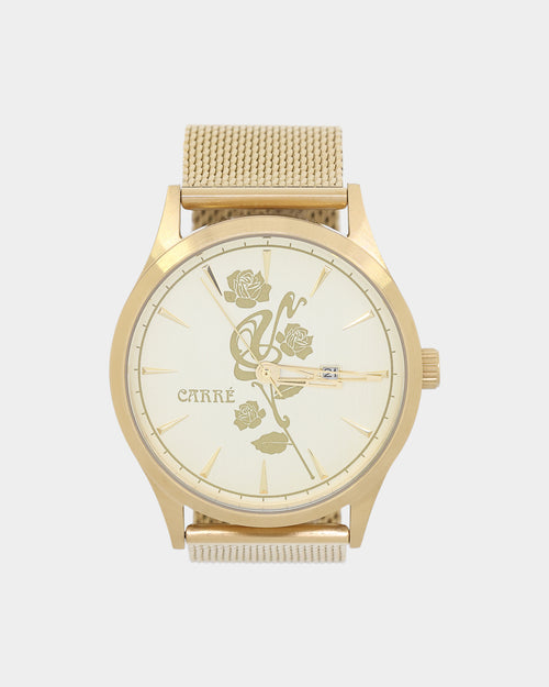 Carre Tourbillion Watch Gold