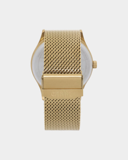Carre Tourbillion Watch Gold