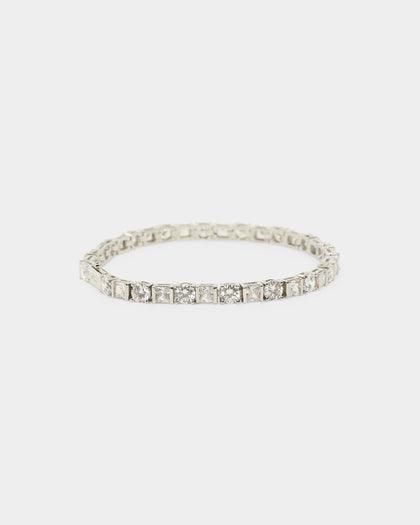 NXS Jesse Duo Stone Bracelet Iced White Gold