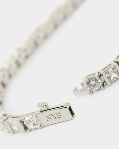 NXS Jesse Duo Stone Bracelet Iced White Gold