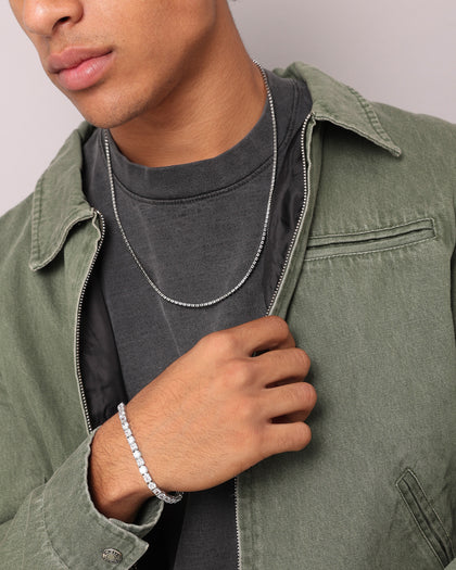 NXS Jesse Duo Stone Bracelet Iced White Gold