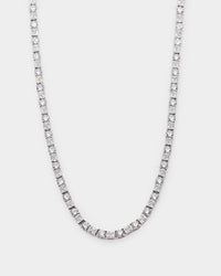 NXS Jesse Duo Stone Chain Iced White Gold
