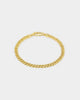 NXS Flat Faced Curb Bracelet Gold