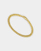 NXS Flat Faced Curb Bracelet Gold