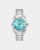 Guess Mainline Connoisseur Watch Silver/Aqua Blue