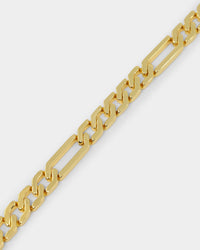 NXS Sharp Cut Figaro Chain Gold
