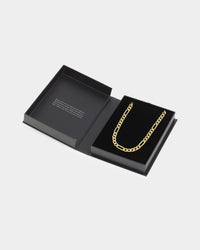 NXS Sharp Cut Figaro Chain Gold