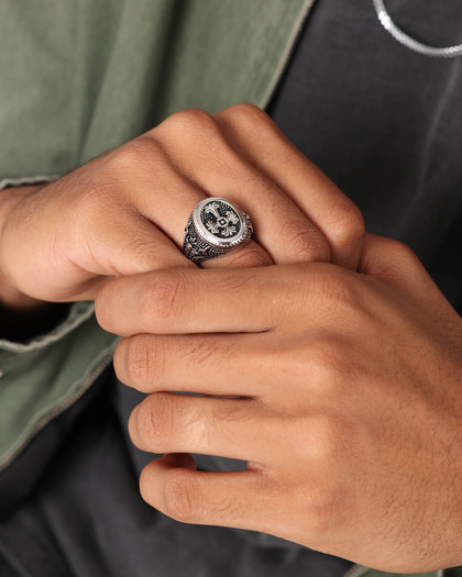 NXS Heirloom Cross Ring White Gold