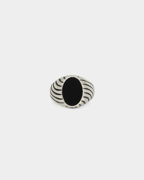 NXS Onyx Eye Ring Steel/Black