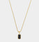 NXS Rectangle Stone Pendant Chain Gold/Black