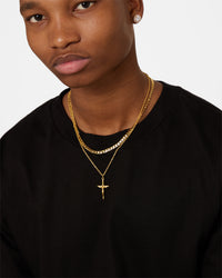 NXS Crucifix Chain Set Gold
