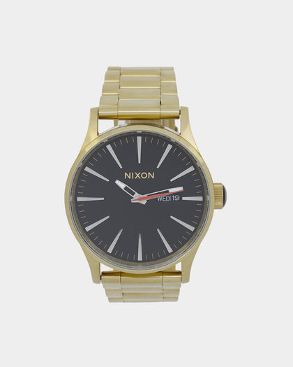 Nixon Sentry Stainless Steel Watch Yellow Gold/Black