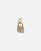 NXS Iced Padlock Pendant Iced Gold
