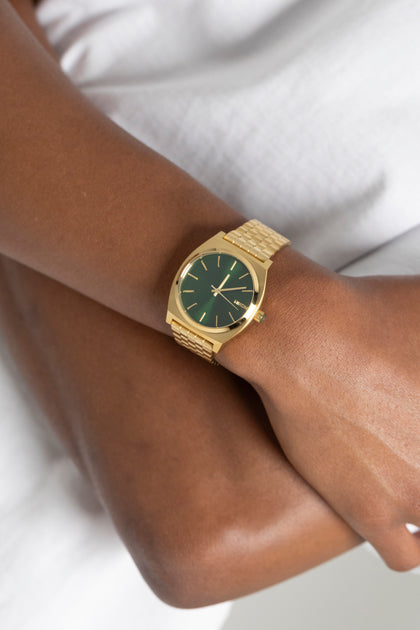 Nixon Time Teller Watch Gold/Green Sunray