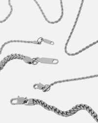 NXS Franco Rope Chain Set White Gold