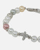 NXS Coloured Cross Pearl Bracelet Multi/White
