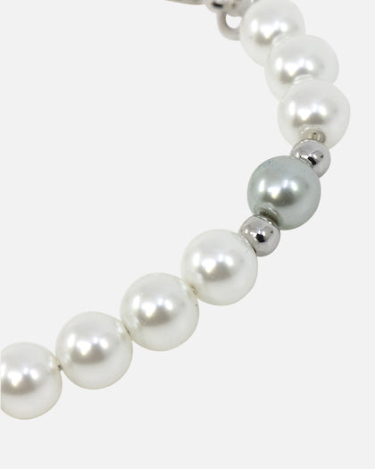 NXS Dagger Pearl Bracelet White Gold/Blue