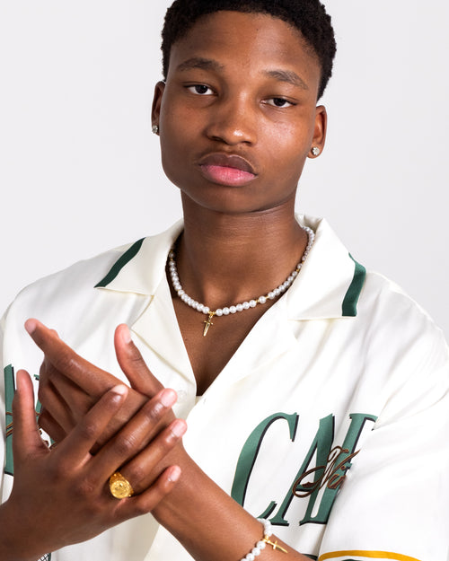 NXS Dagger Pearl Necklace Pearl/Gold